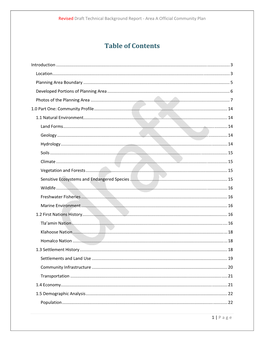 Table of Contents