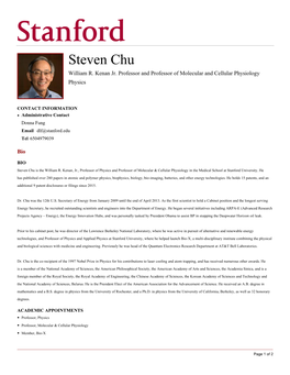 Steven Chu William R