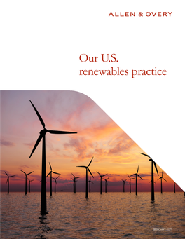 Our U.S. Renewables Practice