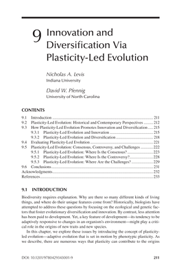 Phenotypic Plasticity & Evolution