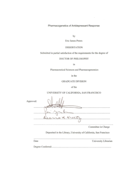 Pharmacogenetics of Antidepressant Response