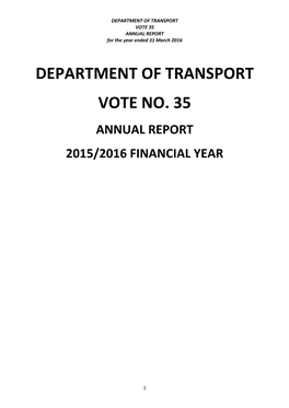 ANNUAL REPORT for the Year Ended 31 March 2016