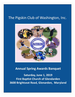 2019 Spring Awards Banquet Program Booklet