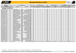 Weekend Basketball Coupon 21/07/2021 09:38 1 / 1