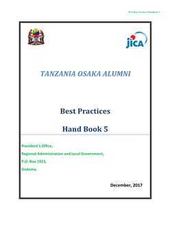 TANZANIA OSAKA ALUMNI Best Practices Hand Book 5