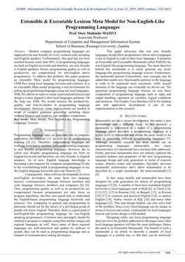 International Journal for Scientific Research & Development| Vol. 6, Issue 11, 2019 | ISSN (Online): 2321-0613