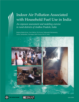 Indoor Air Pollution Associated with Household Fuel Use in India an Exposure Assessment and Modeling Exercise in Rural Districts of Andhra Pradesh, India