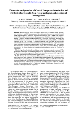 Palaeozoic Amalgamation of Central Europe: an Introduction and Synthesis of New Results from Recent Geological and Geophysical Investigations