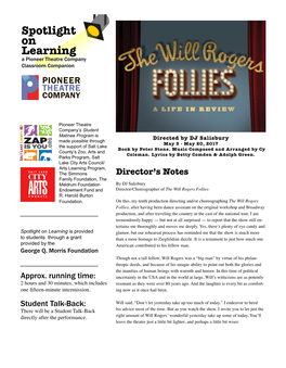 Spotlight on Learning a Pioneer Theatre Company Classroom Companion