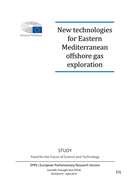 New Technologies for Eastern Mediterranean Offshore Gas Exploration