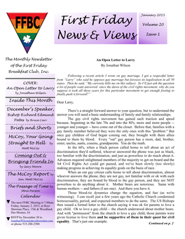 2015-01 FFBC Newsletter