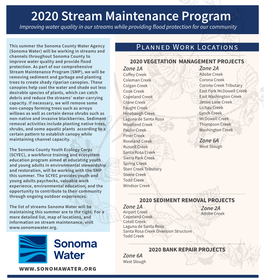 2020 Stream Maintenance Program Improving Water Quality in Our Streams While Providing Flood Protection for Our Community