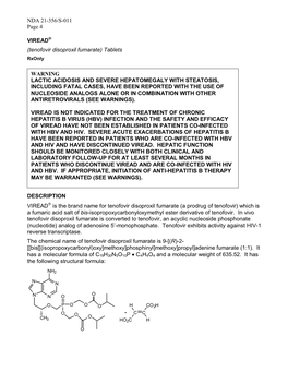 Tenofovir Disoproxil Fumarate) Tablets Rxonly