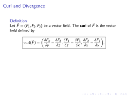 Curl and Divergence
