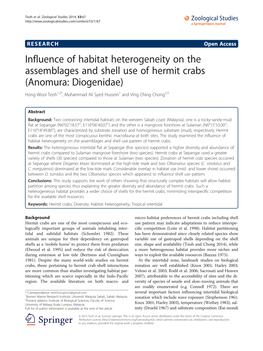 Influence of Habitat Heterogeneity on The