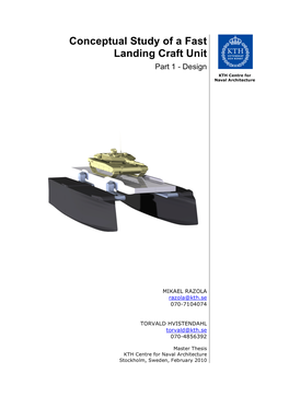 Conceptual Study of a Fast Landing Craft Unit