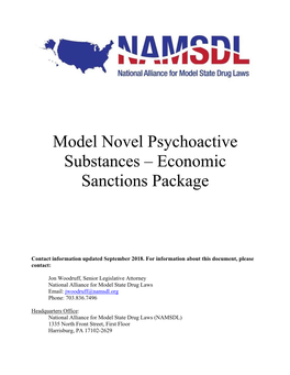 Model Novel Psychoactive Substances Economic Sanctions