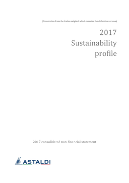 2017 Sustainability Profile