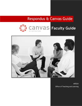 Respondus & Canvas Guide Faculty Guide