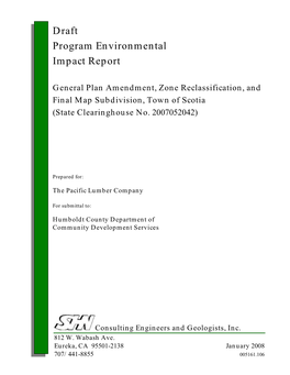 Draft Program Environmental Impact Report