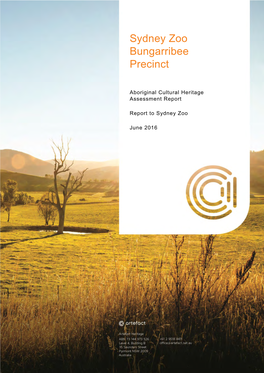 Sydney Zoo Bungarribee Precinct Aboriginal Cultural Heritage Assessment Report