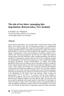 Managing Lake Degradation, Rotorua Lakes, New Zealand