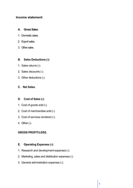 Income Statement