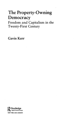 The Property-Owning Democracy Freedom and Capitalism in The