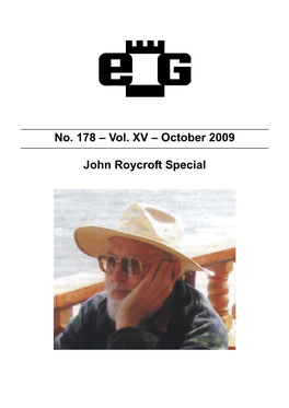 No. 178 – Vol. XV – October 2009 John Roycroft Special