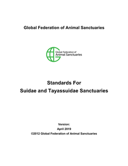 Standards for Suidae and Tayassuidae Sanctuaries