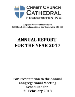 2018 Annual Report Notice