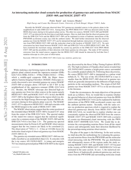 An Interacting Molecular Cloud Scenario for Production of Gamma