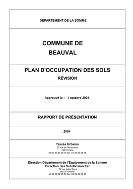 Rapport De Présentation