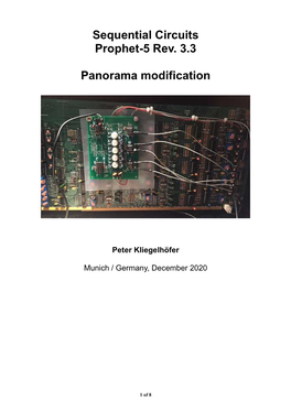 Prophet 5 Pan Mod Docs