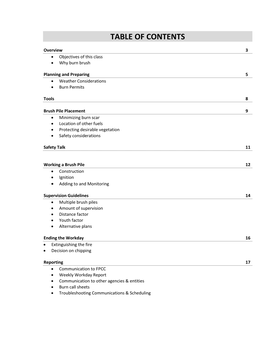 Brush Pile Burn Manual