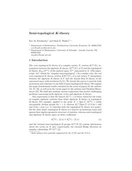 Semi-Topological K-Theory