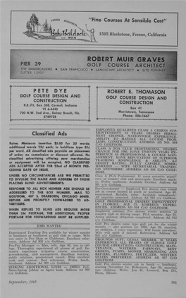 Robert Muir Graves P,Er 39 Golf Course Architect the Embarcadero • San Francisco • Landscape Architect • Site Planner Sutter 1-2997