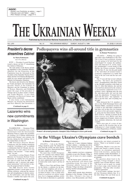 The Ukrainian Weekly 1996, No.31