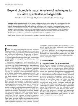 Beyond Choropleth Maps: a Review of Techniques to Visualize Quantitative Areal Geodata