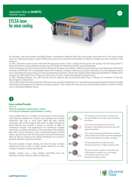 EYLSA Laser for Atom Cooling