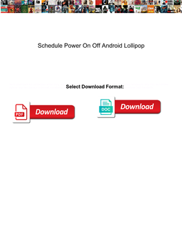 Schedule Power on Off Android Lollipop