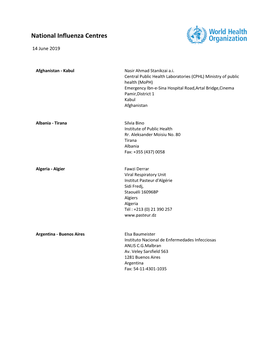 National Influenza Centres