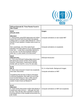 Esocast62 Planets in M67.Docx