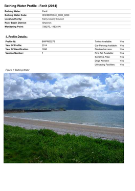 Bathing Water Profile - Fenit (2014)