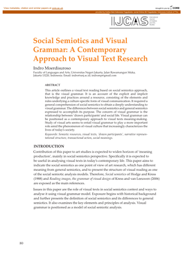 Social Semiotics and Visual Grammar