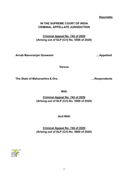 Judgment Has Been Divided Into Sections to Facilitate Analysis