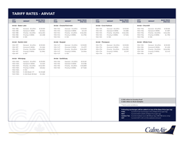 Tariff Rates - Arviat