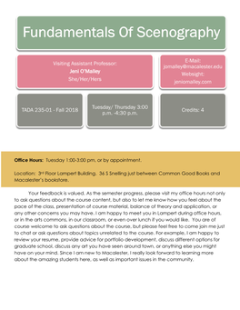 Fundamentals of Scenography