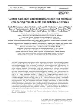 Global Baselines and Benchmarks for Fish Biomass : Comparing Remote