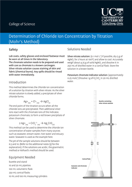 N by Titration (Mohr's Method)